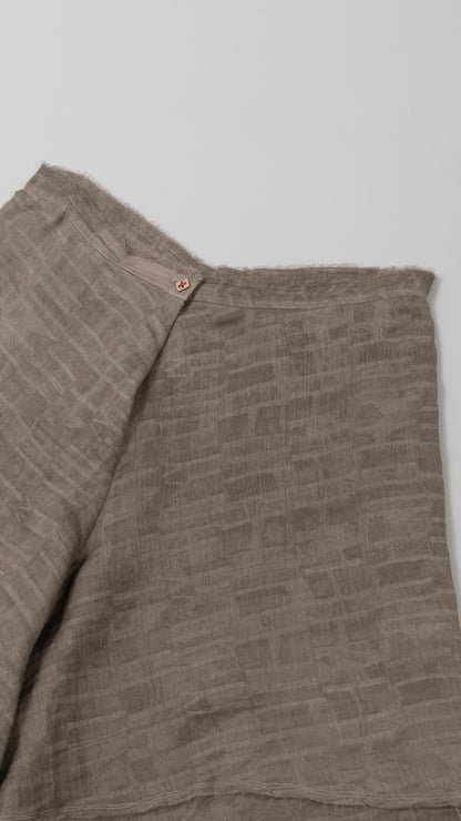 fold closing double skirt/short