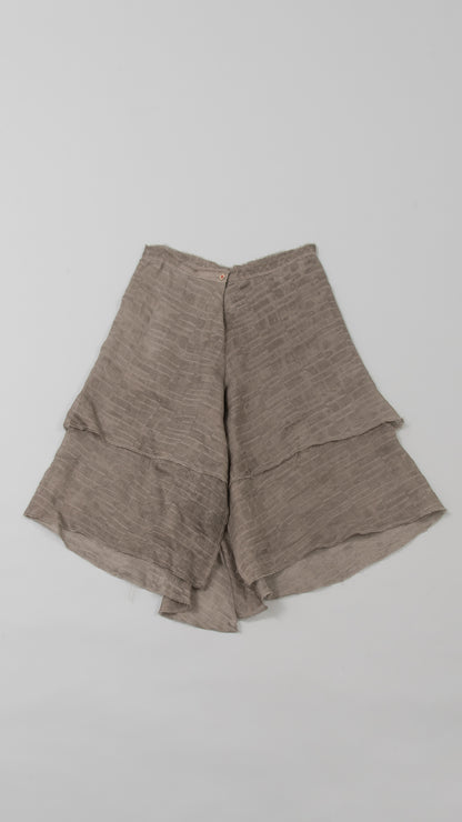 fold closing double skirt/short
