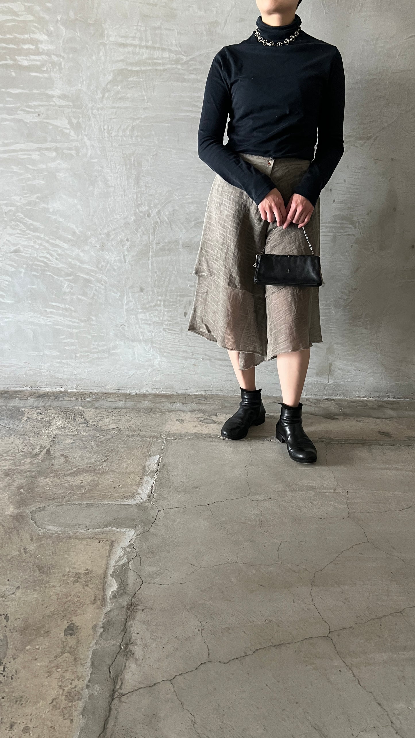 fold closing double skirt/short