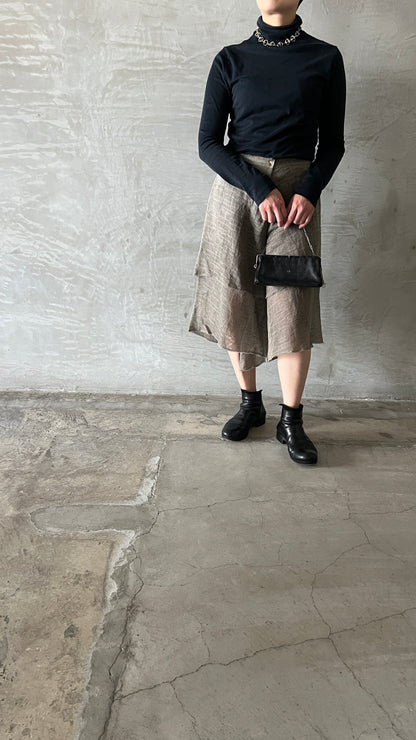 fold closing double skirt/short