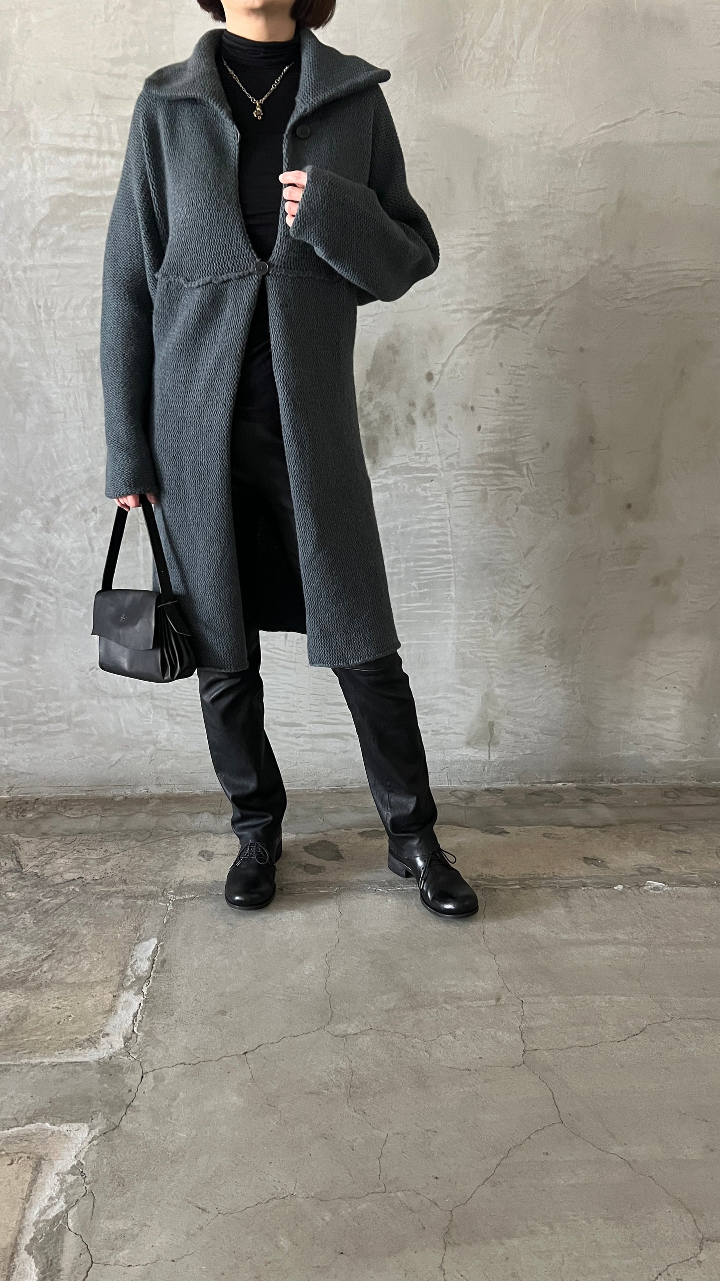 oversize one button kimono cardigan