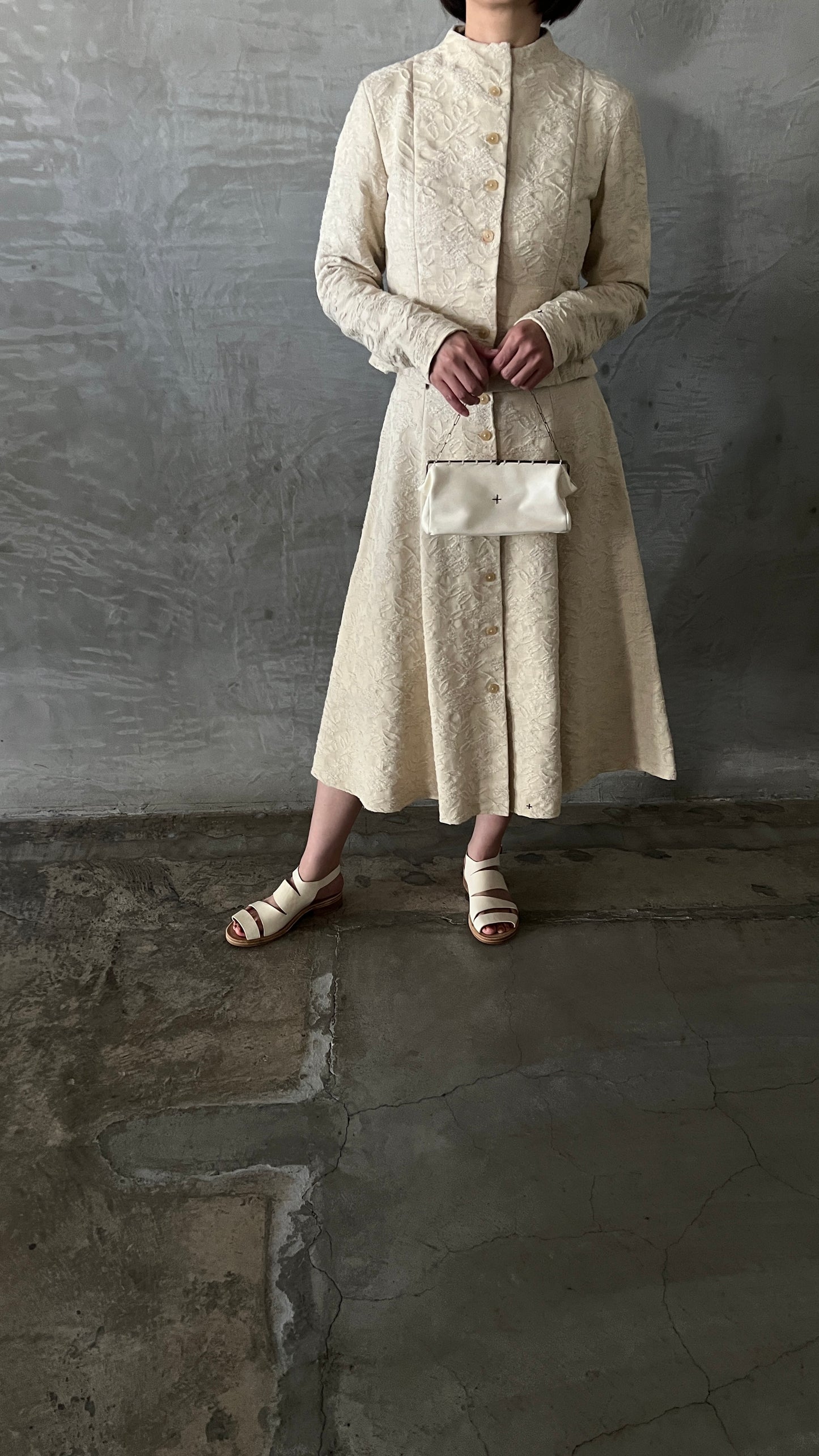 Floral Pattern Flared Skirt