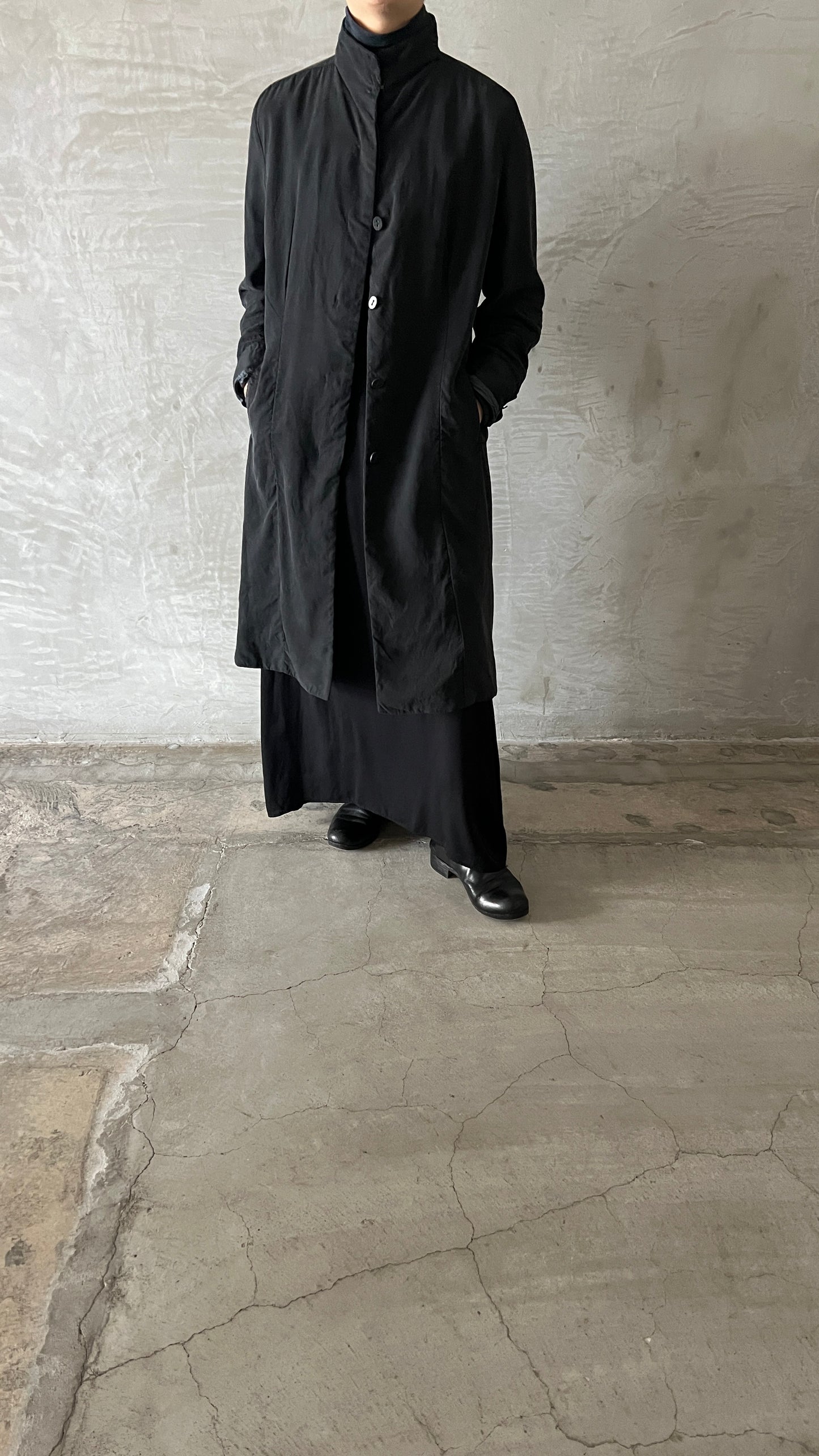 Short Collar Long Sleeve Coat