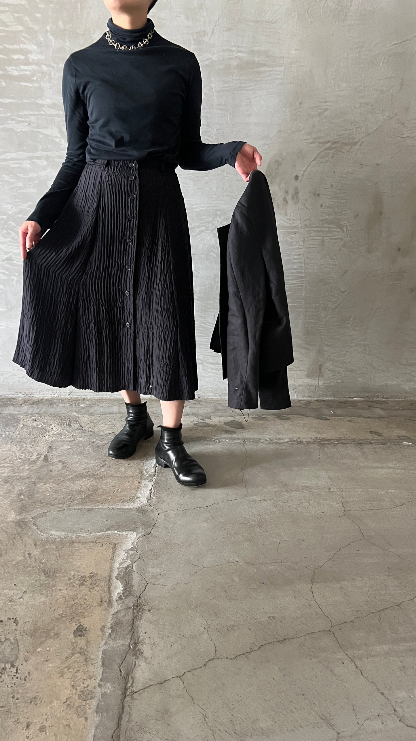 8panel buttoned skirt