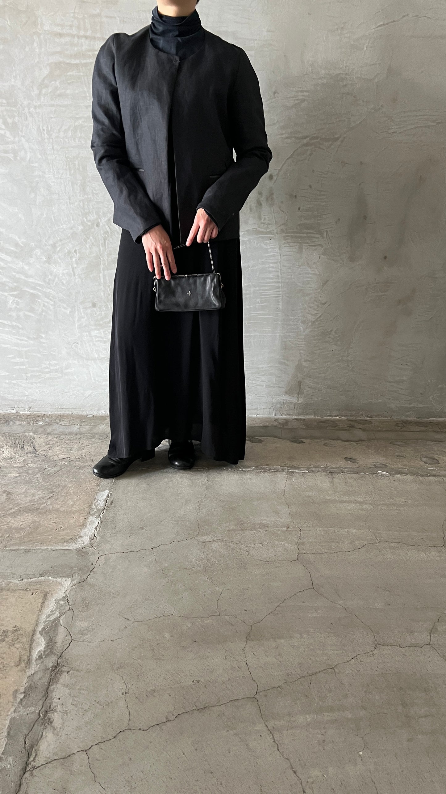 wo.fitted cross pocket short jacket