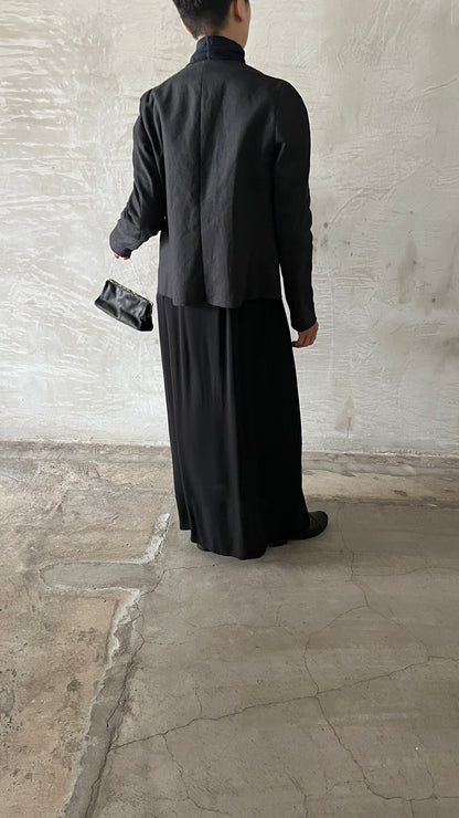 wo.fitted cross pocket short jacket