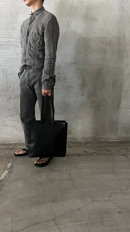 double handle square diagonal bag