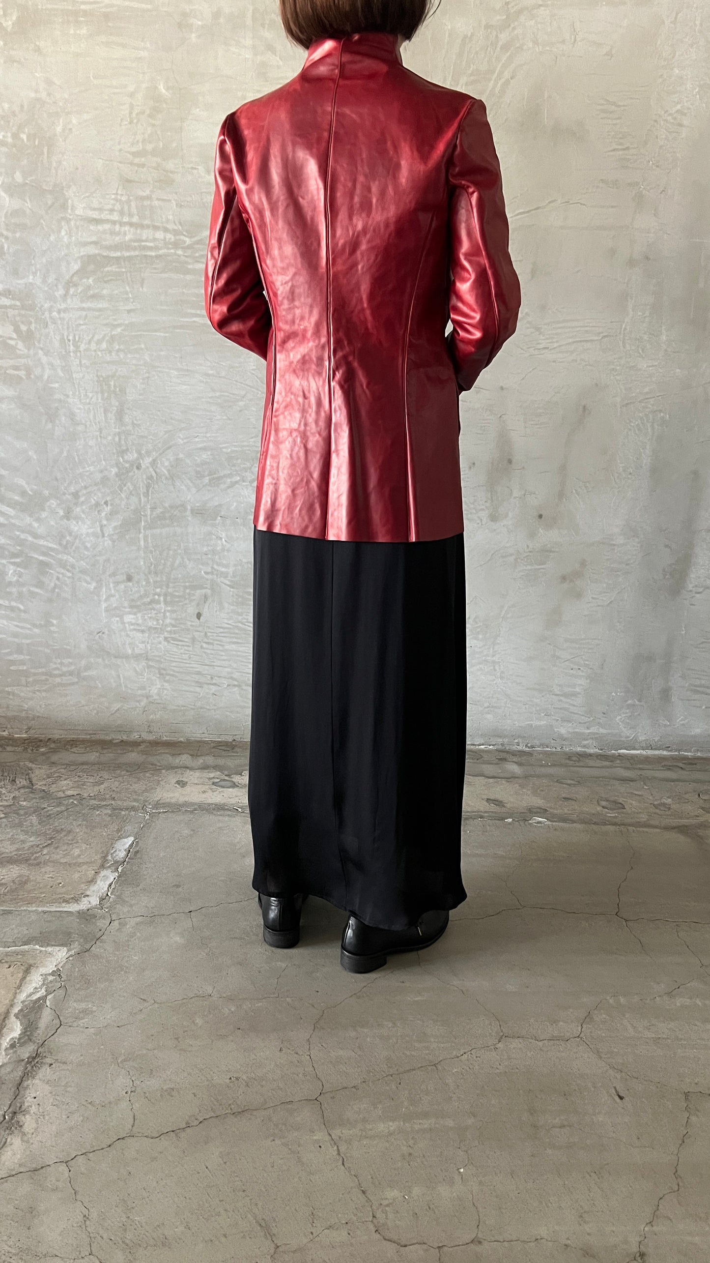 wo.vertial pocket unlined jacket