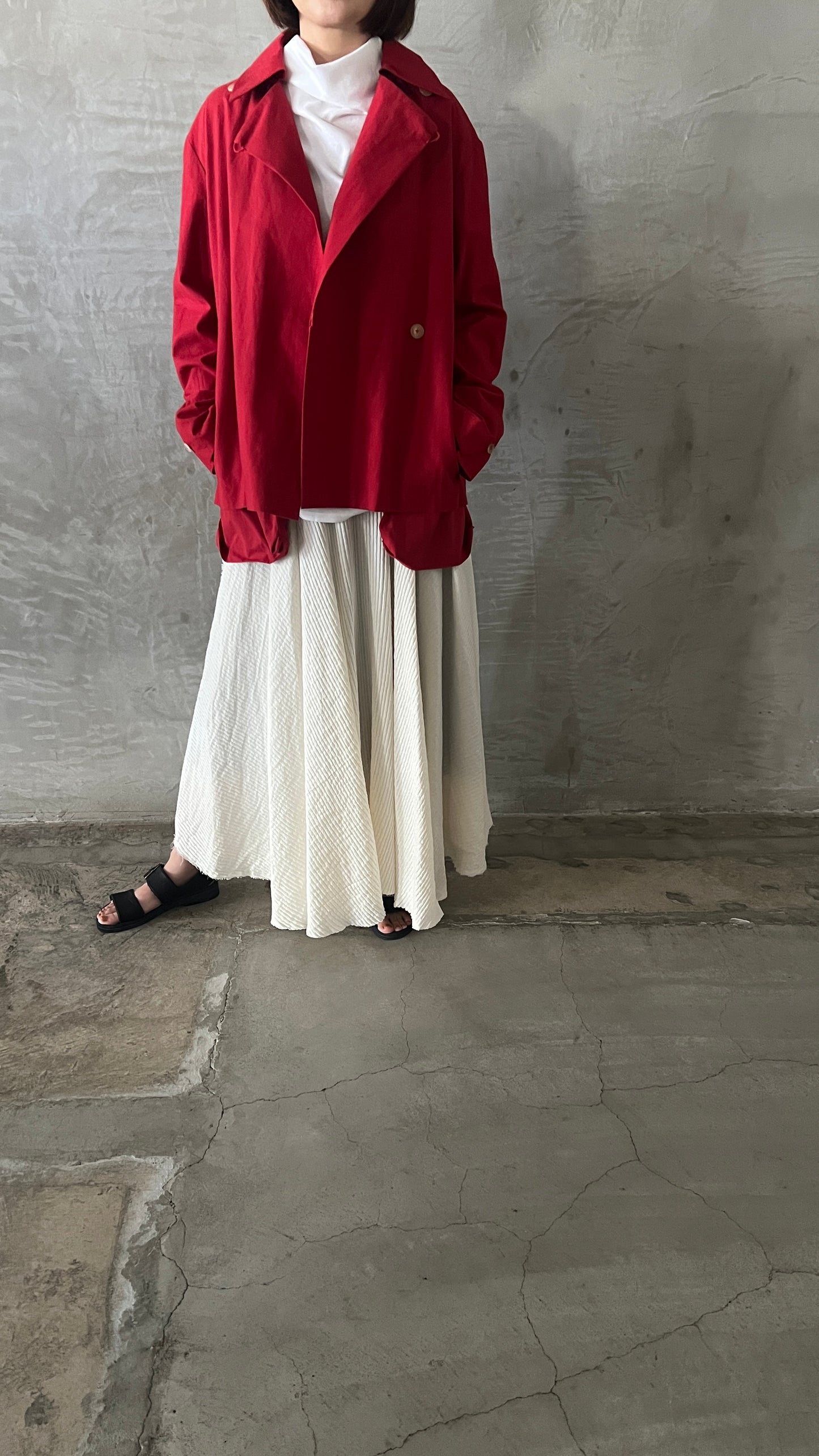 ovesized straight jacket pop out