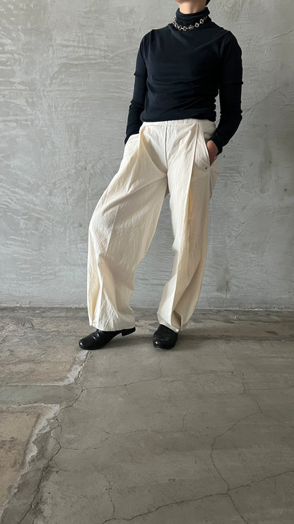 front pleat wide fit short elastic