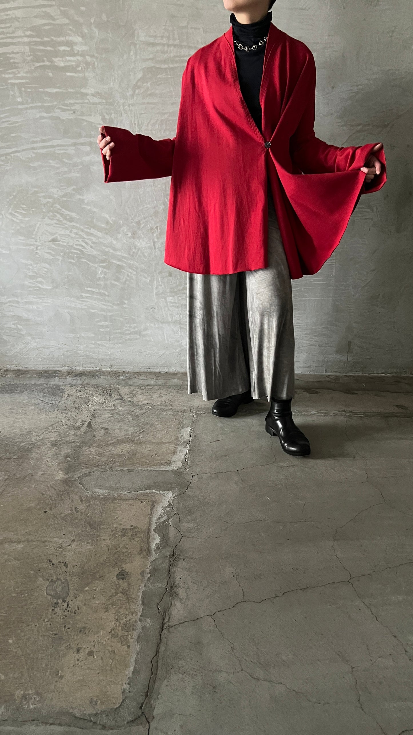 V-Neck Flared Cardigan