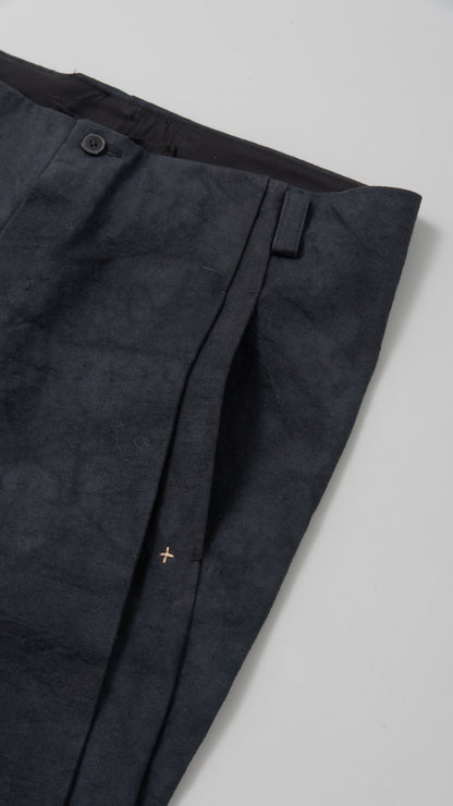 front pleat wide fit pants