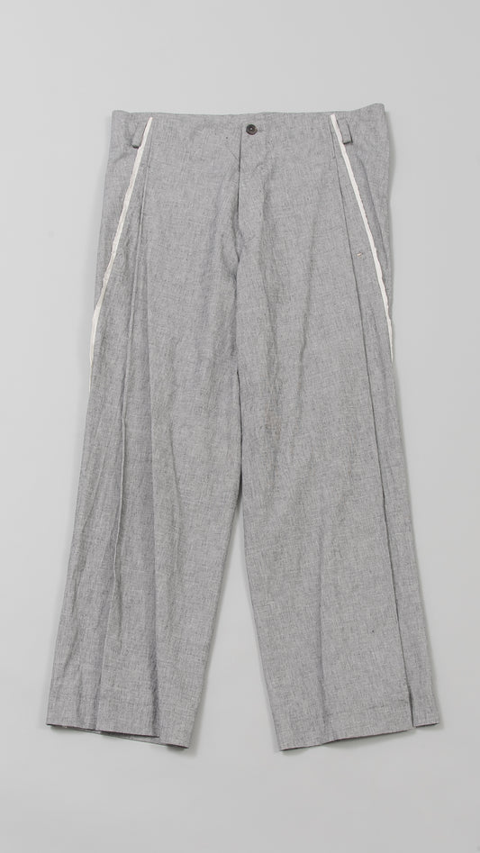 front pleat wide fit pants