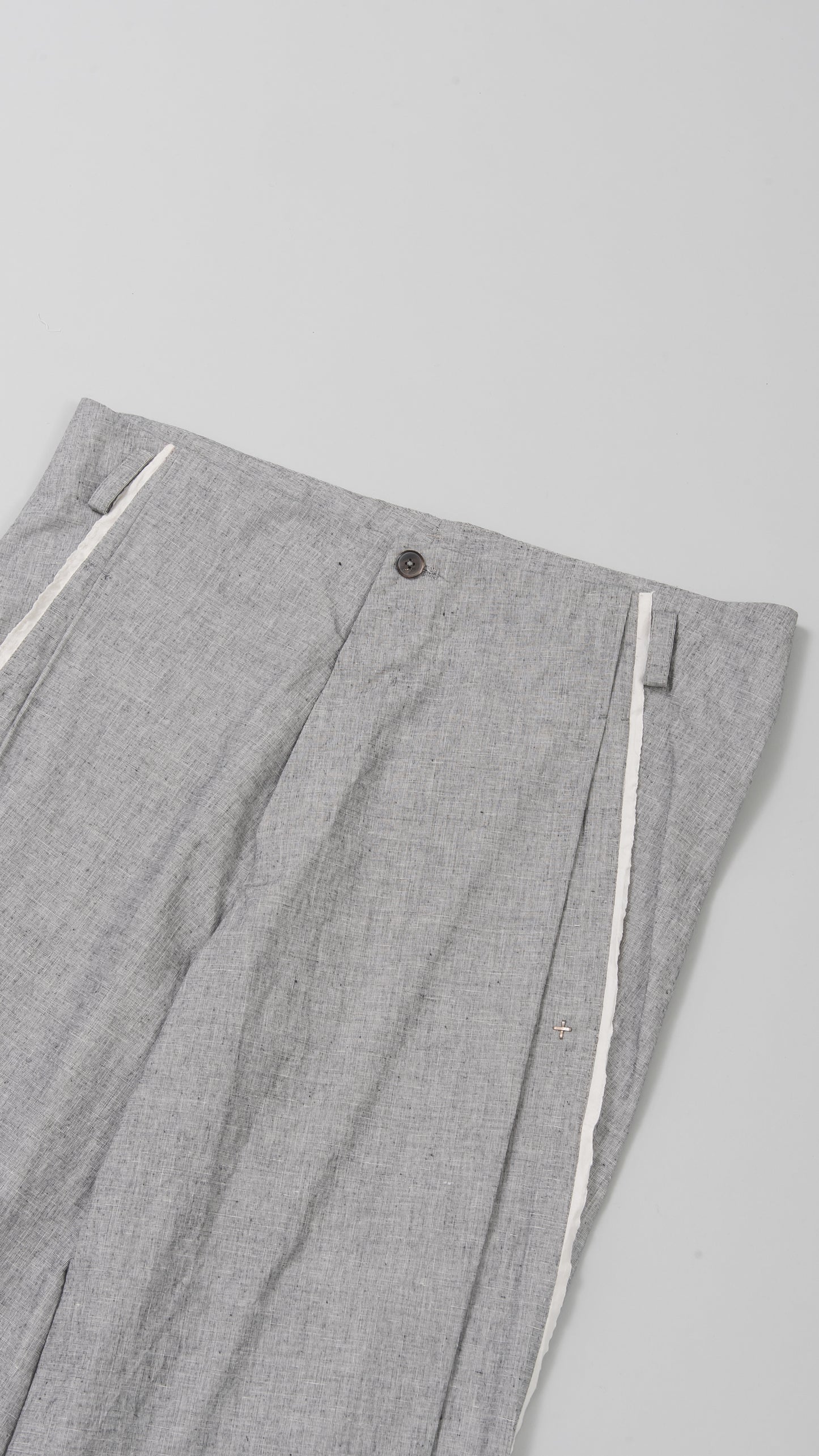 front pleat wide fit pants