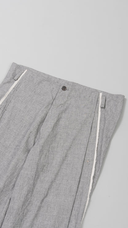 front pleat wide fit pants