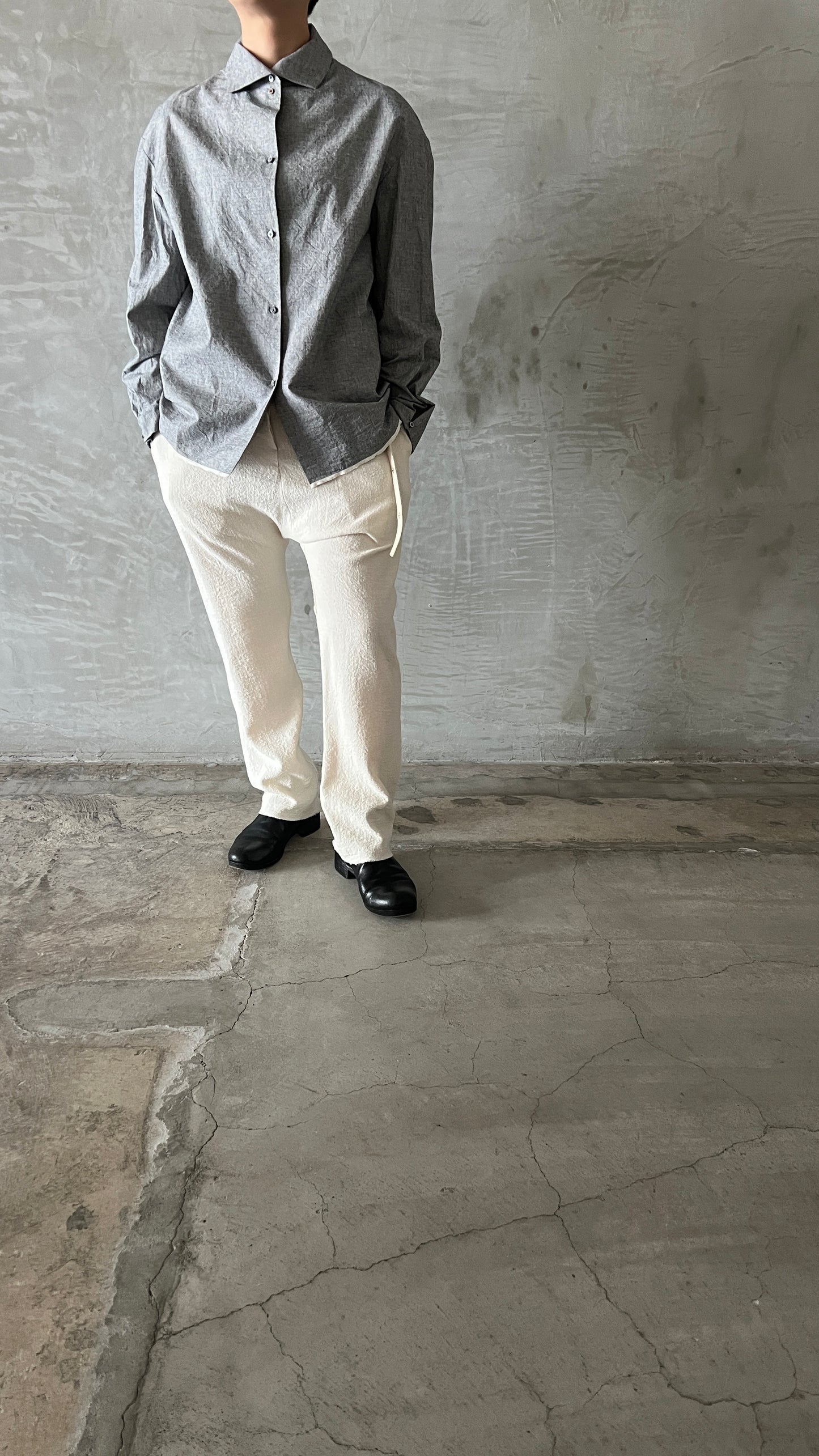 wo. high collar medium fit shirt