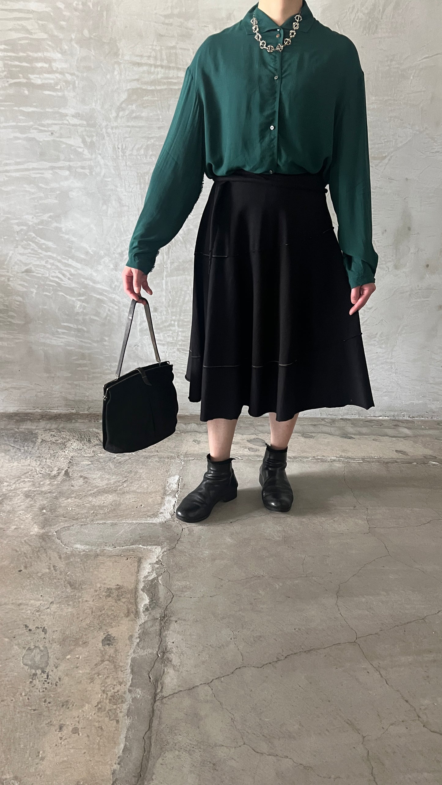 wo. high collar medium fit shirt