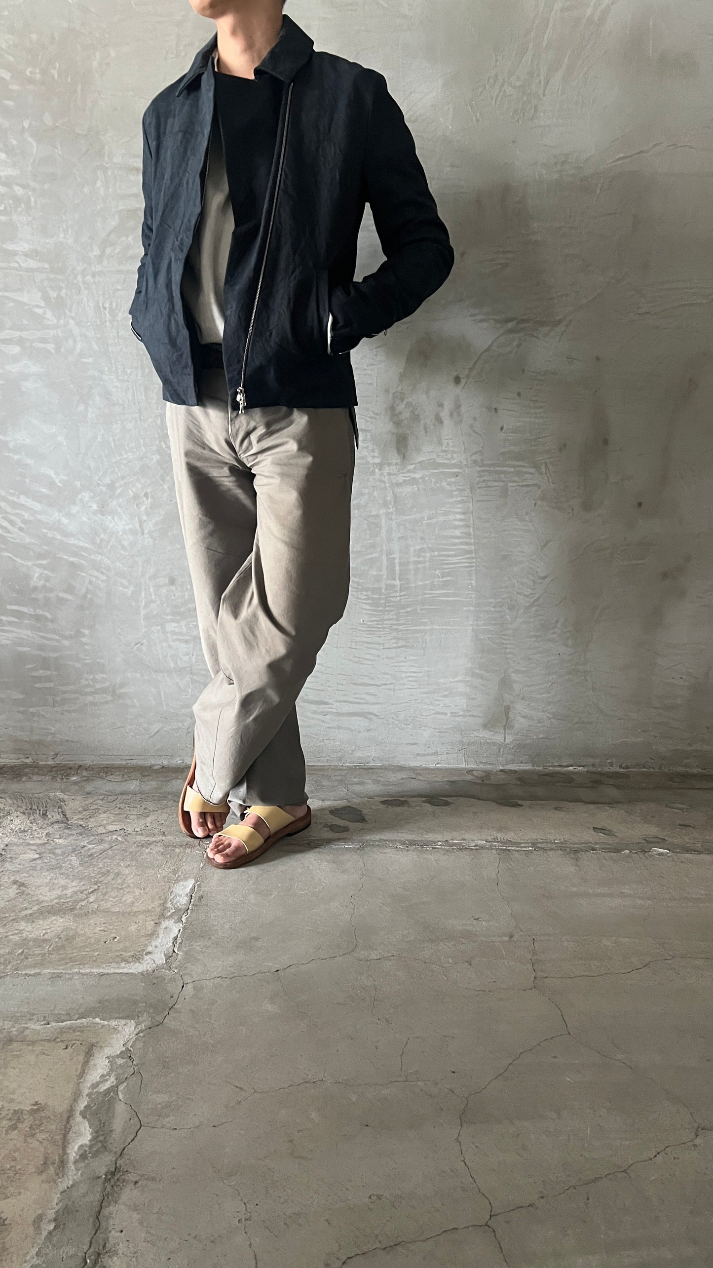 wo. diagonal zip unlined biker jacket