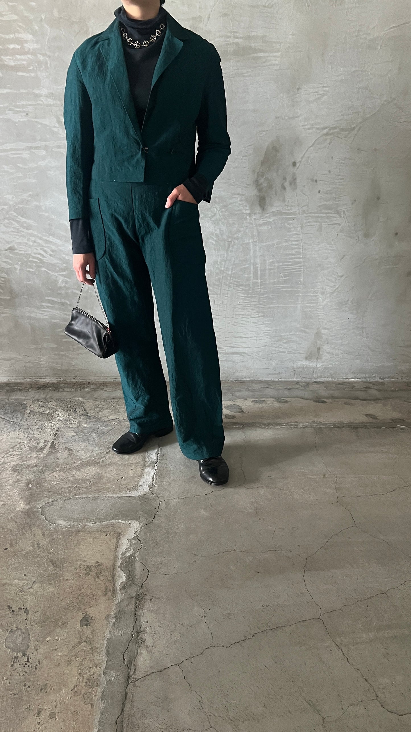 wo. 3 pocket oversized short jacket