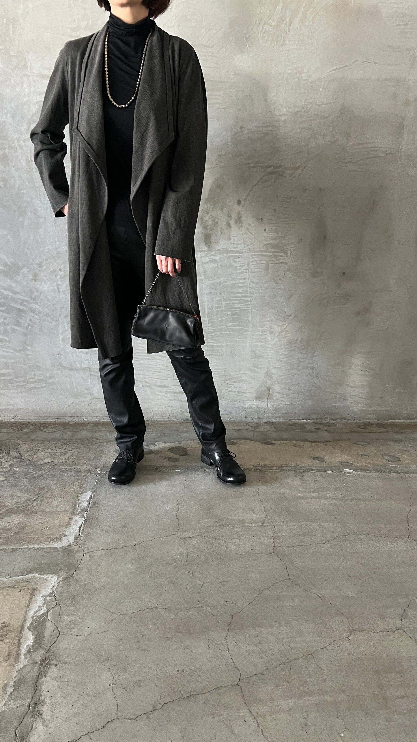 open wide coat w/pocket