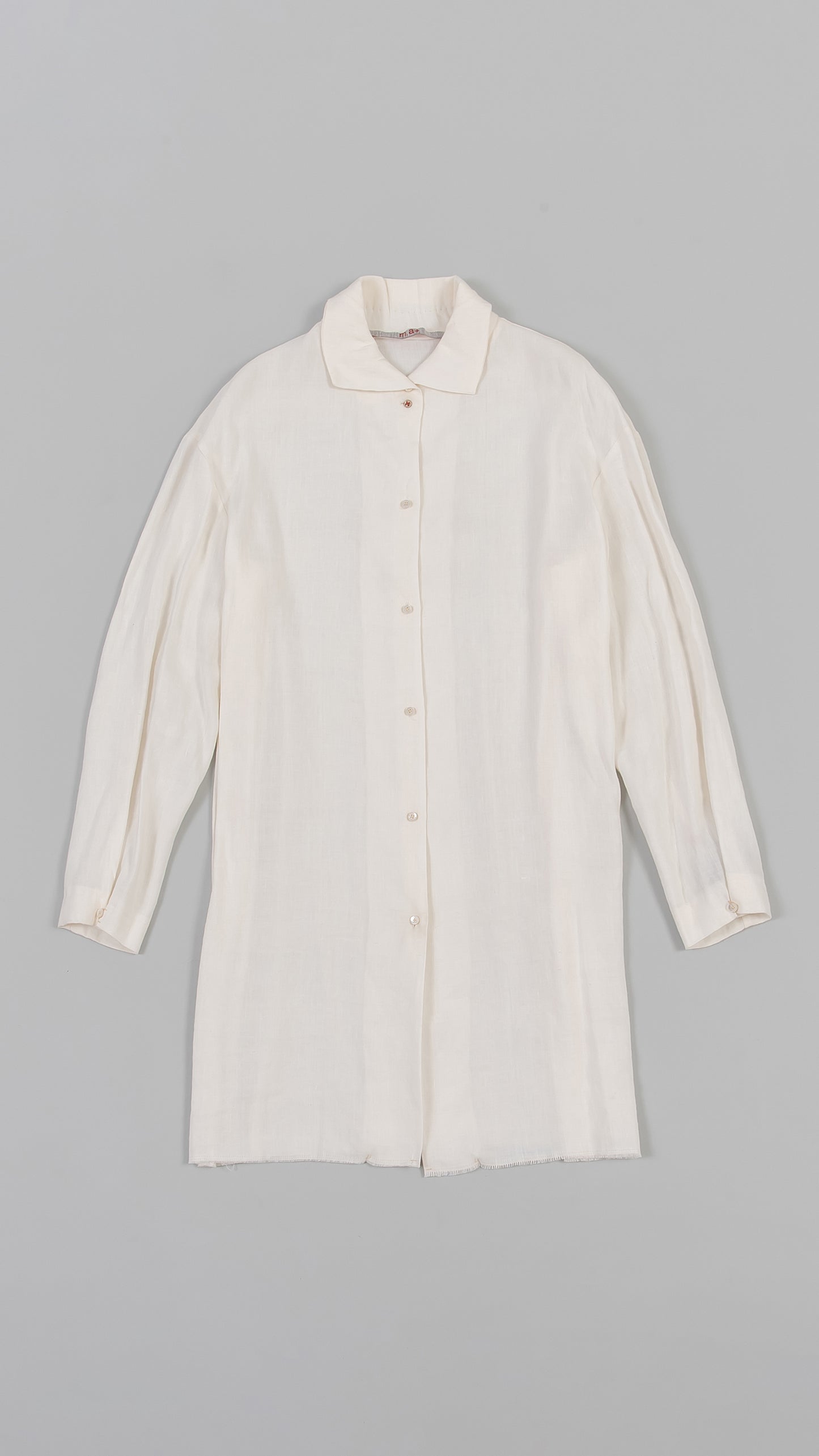 wo. high collar medium fit long shirt