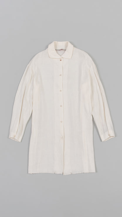 wo. high collar medium fit long shirt