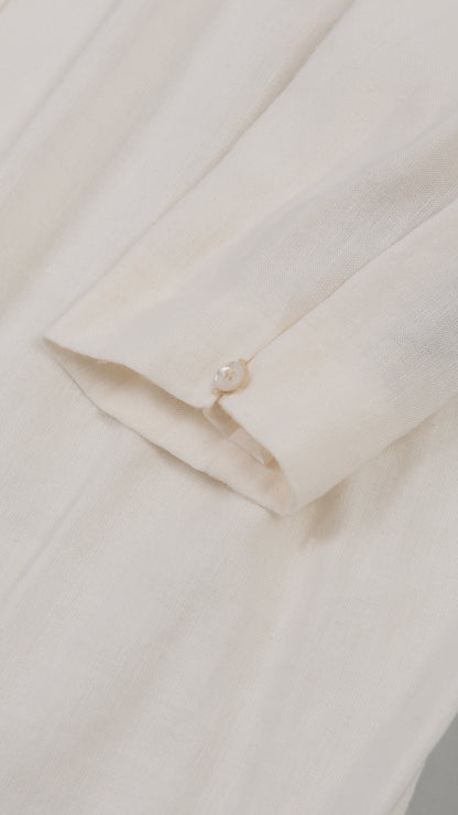 wo. high collar medium fit long shirt