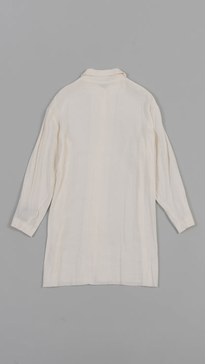 wo. high collar medium fit long shirt