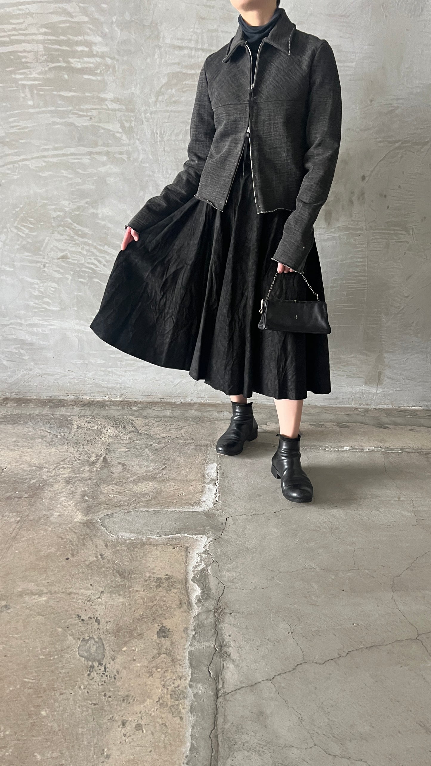 8panel buttoned skirt