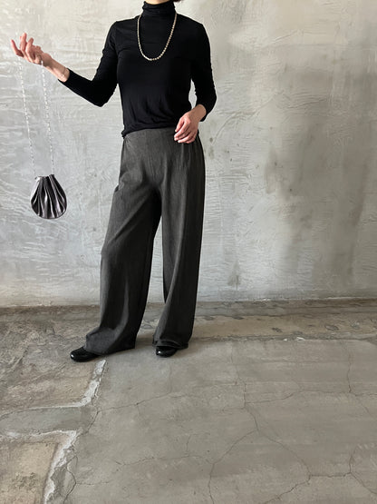 wo. elastic waist wide pants