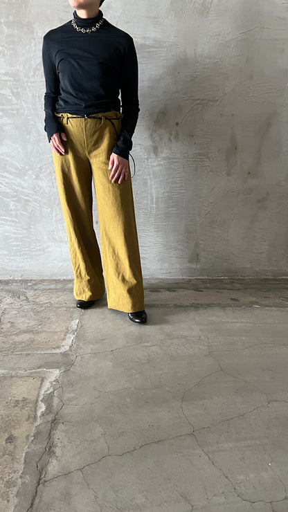 wo. wide pants w/belt