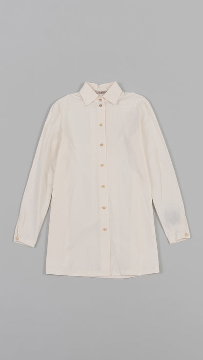 wo. wide back pleat long shirt