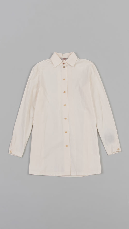 wo. wide back pleat long shirt