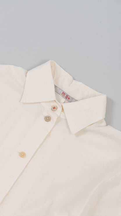 wo. wide back pleat long shirt