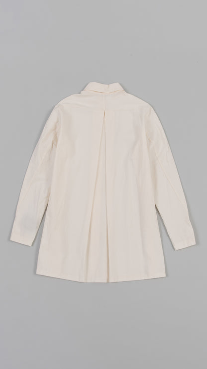 wo. wide back pleat long shirt