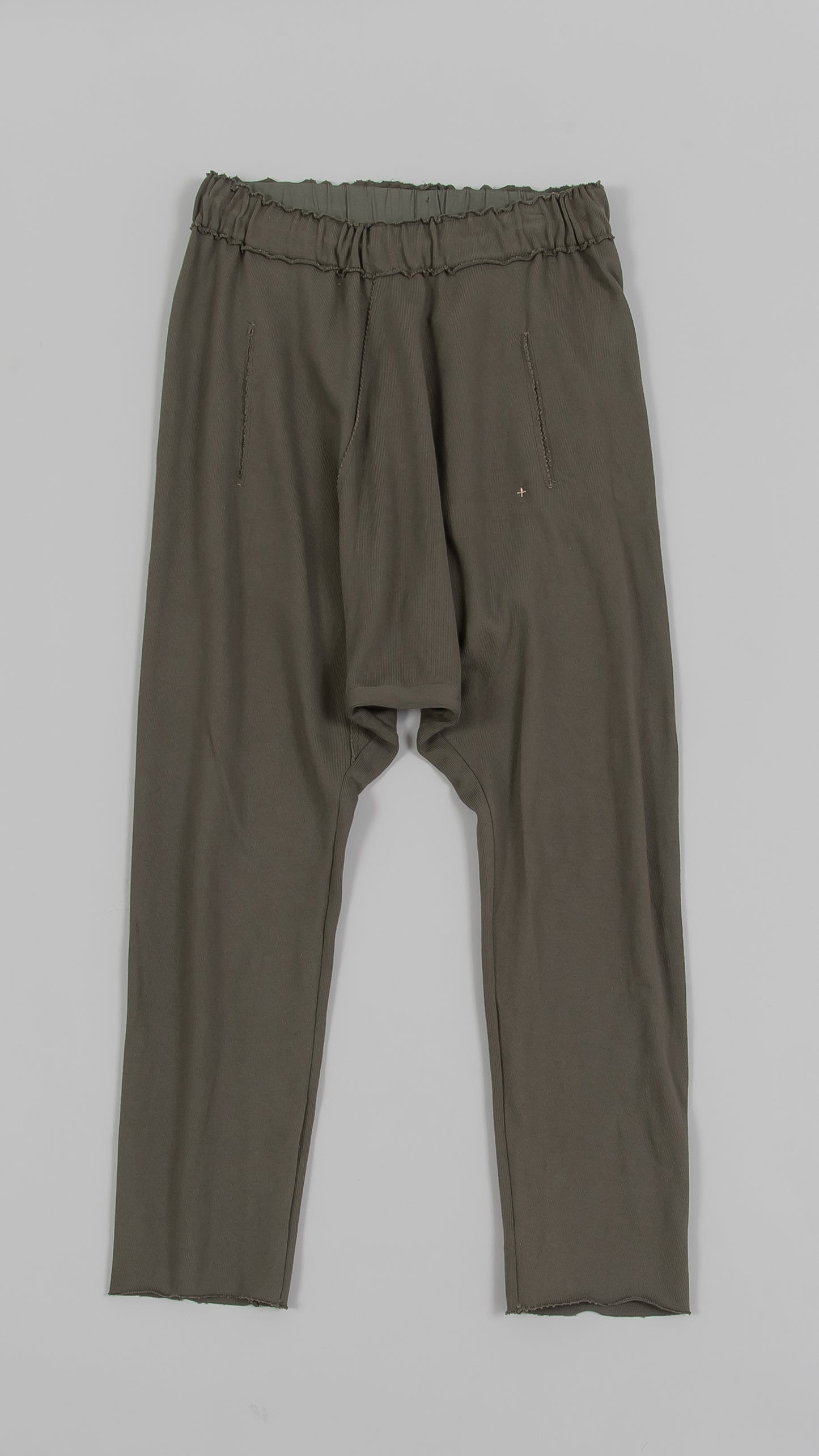 elastic waist lowcrotch 2pocket pants