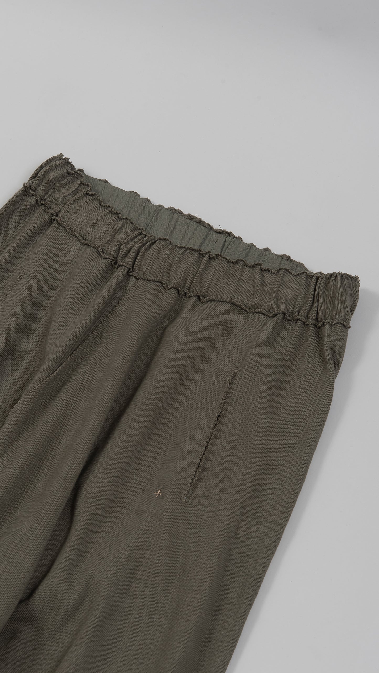 elastic waist lowcrotch 2pocket pants