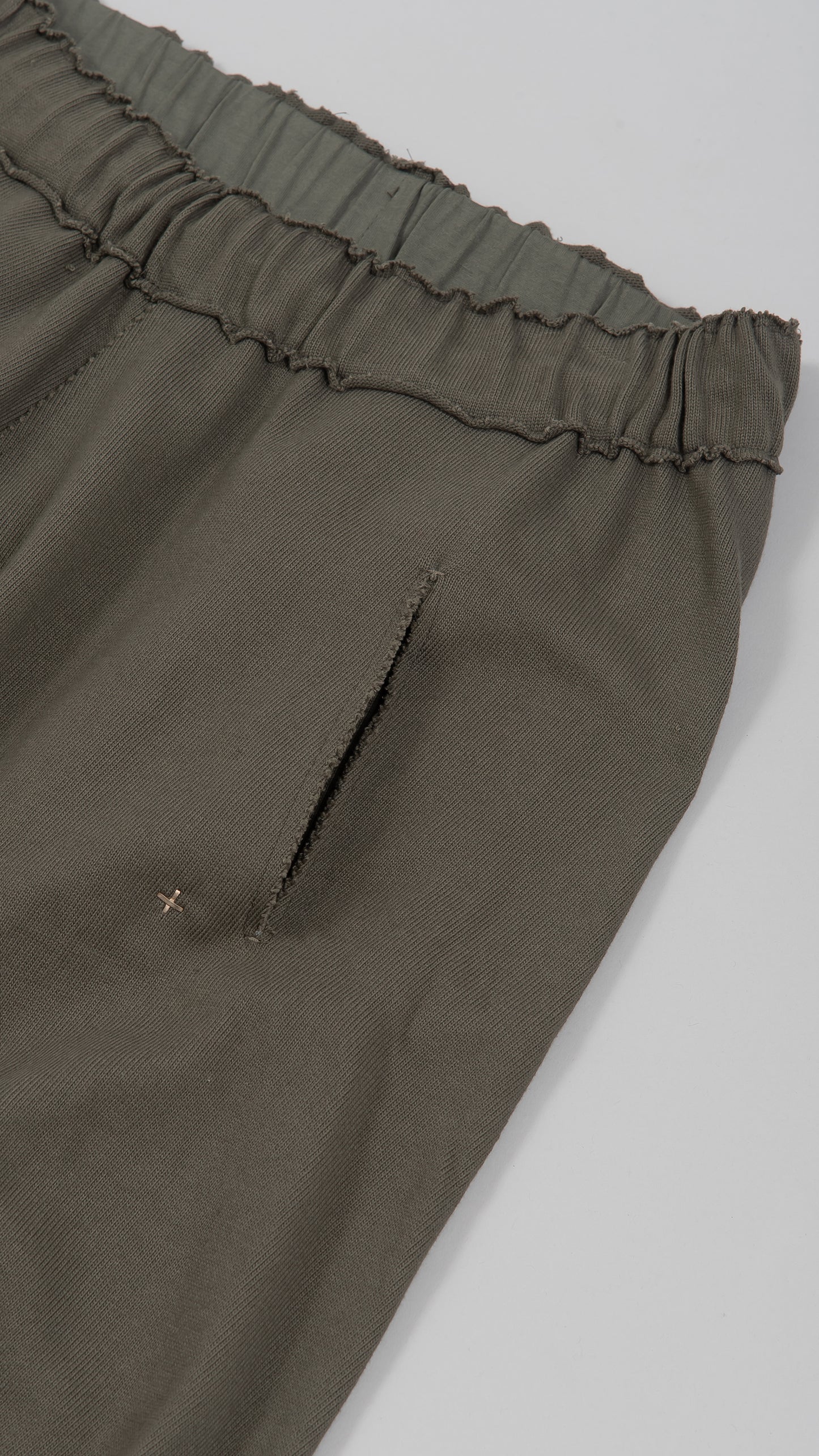 elastic waist lowcrotch 2pocket pants