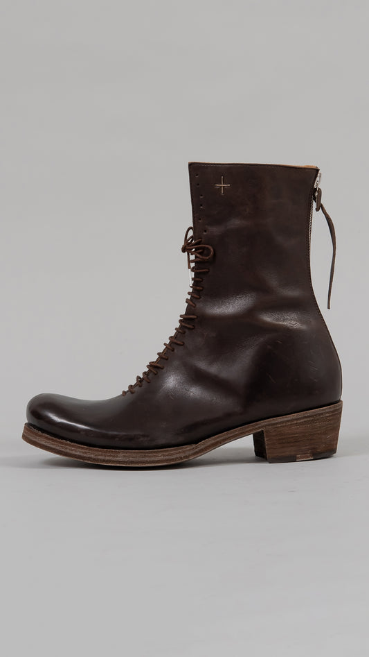 wo. tall back zipper boot w/laces