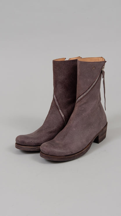 wo.side zipped tall boot w/ex heel