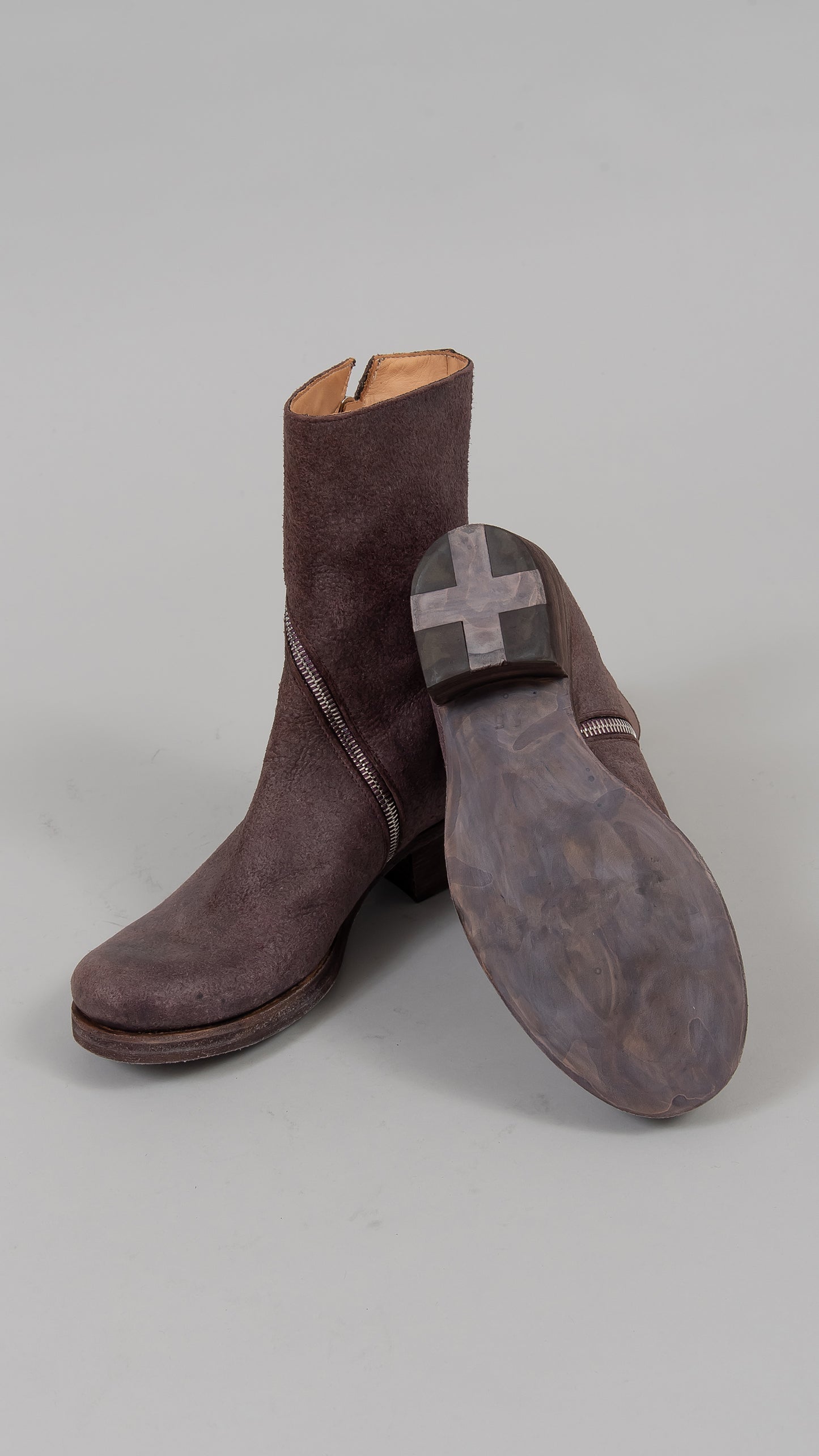 wo.side zipped tall boot w/ex heel