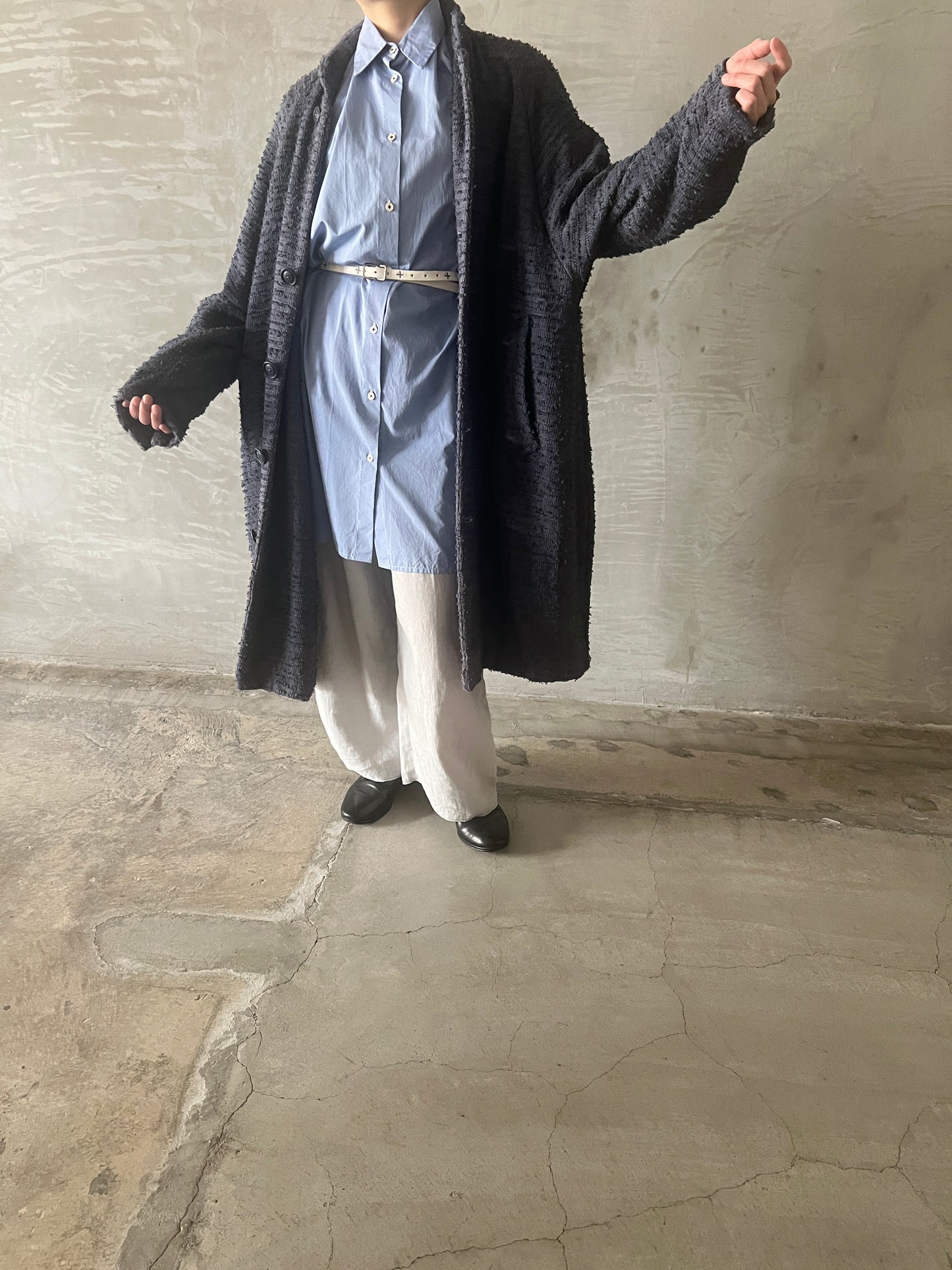 large volume design notch-lapel coat