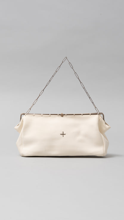 silver rim small pochette w/chain