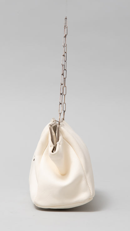 silver rim small pochette w/chain