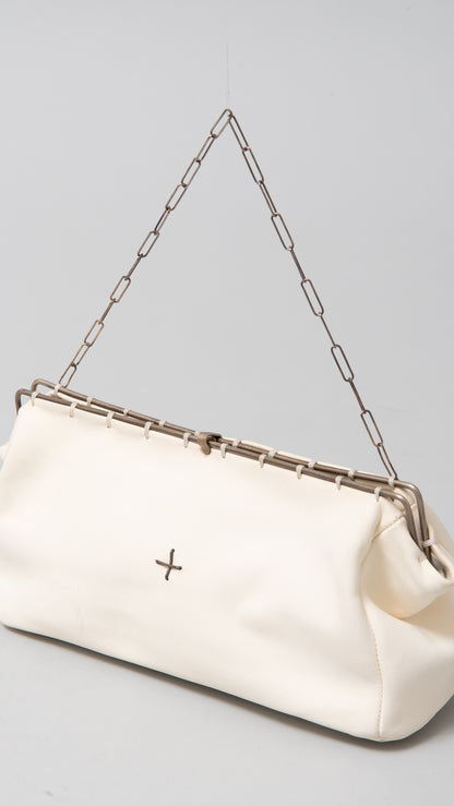 silver rim small pochette w/chain