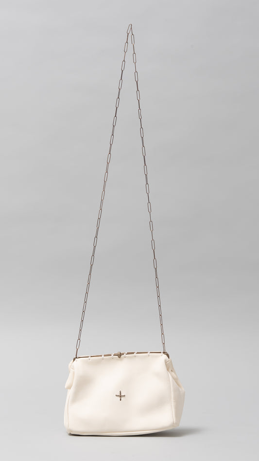 extra small silver rim hand bag