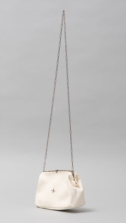 extra small silver rim hand bag