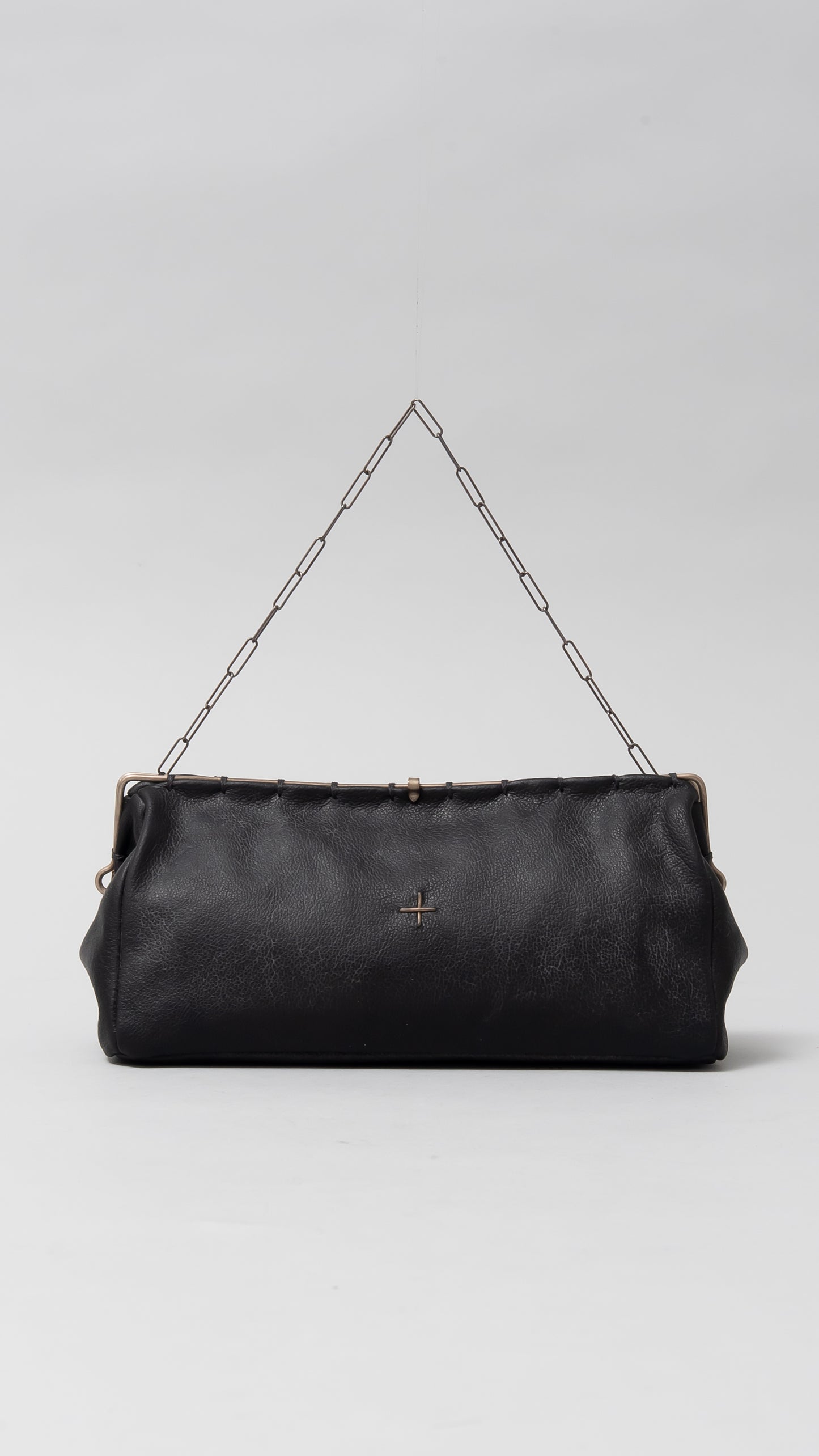 silver rim small pochette w/chain