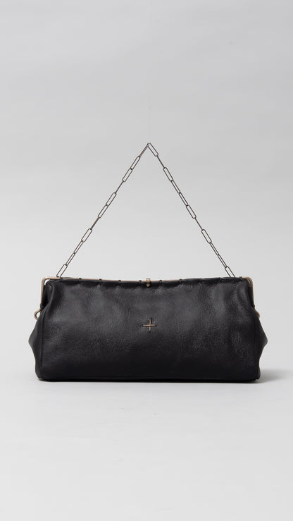 silver rim small pochette w/chain