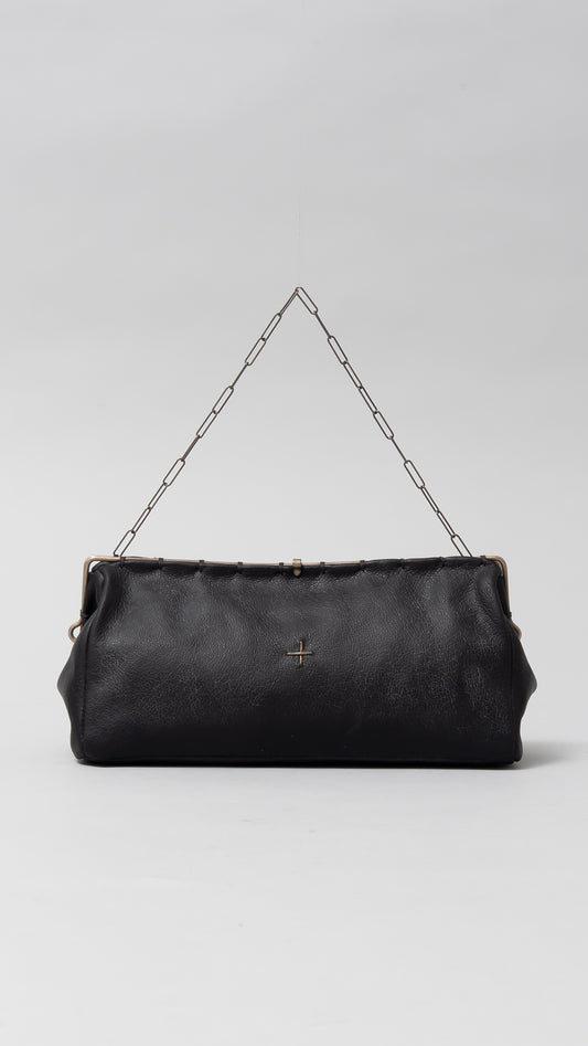 silver rim small pochette w/chain